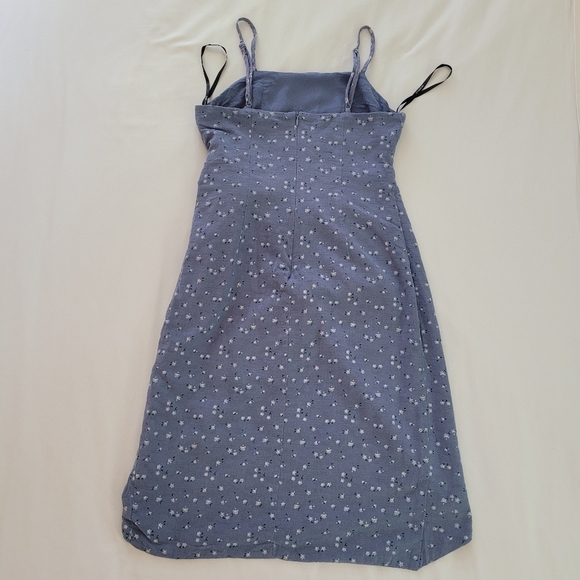MAJORELLE Revolve Blue Floral Mini Faux Wrap Tie Small Dress - Picture 14 of 16